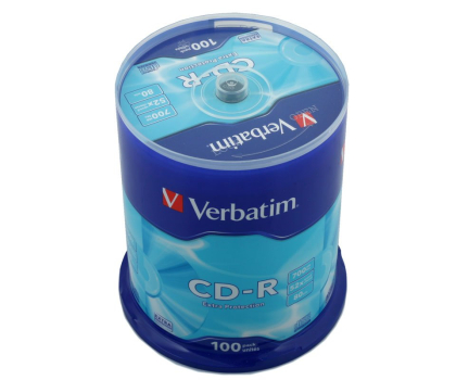 Płyta CD/DVD/Blu-Ray VERBATIM CD-R 52x 700MB 100P CB DL Ex Prot 43411